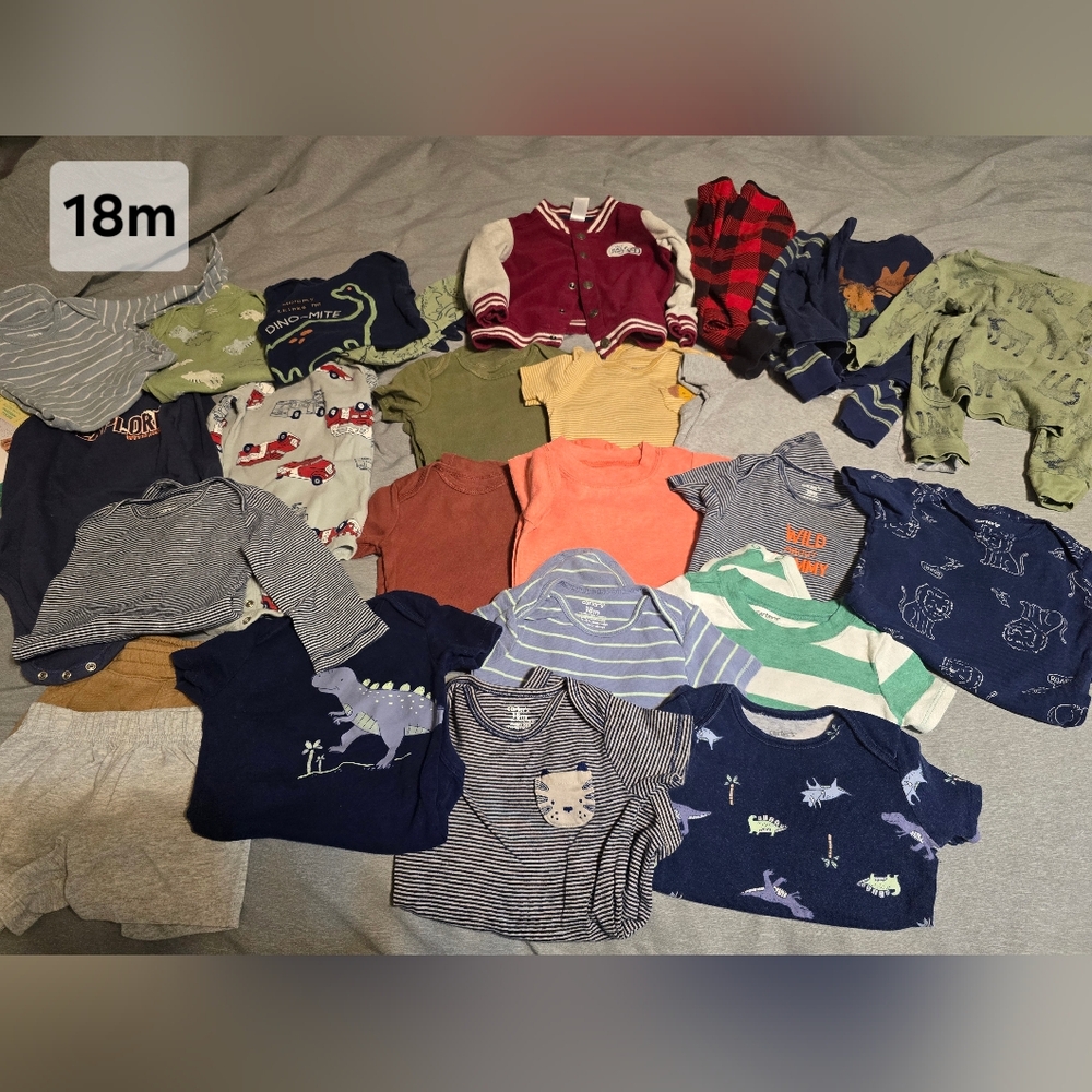 Kids Dinosaur and Striped Shirts Set